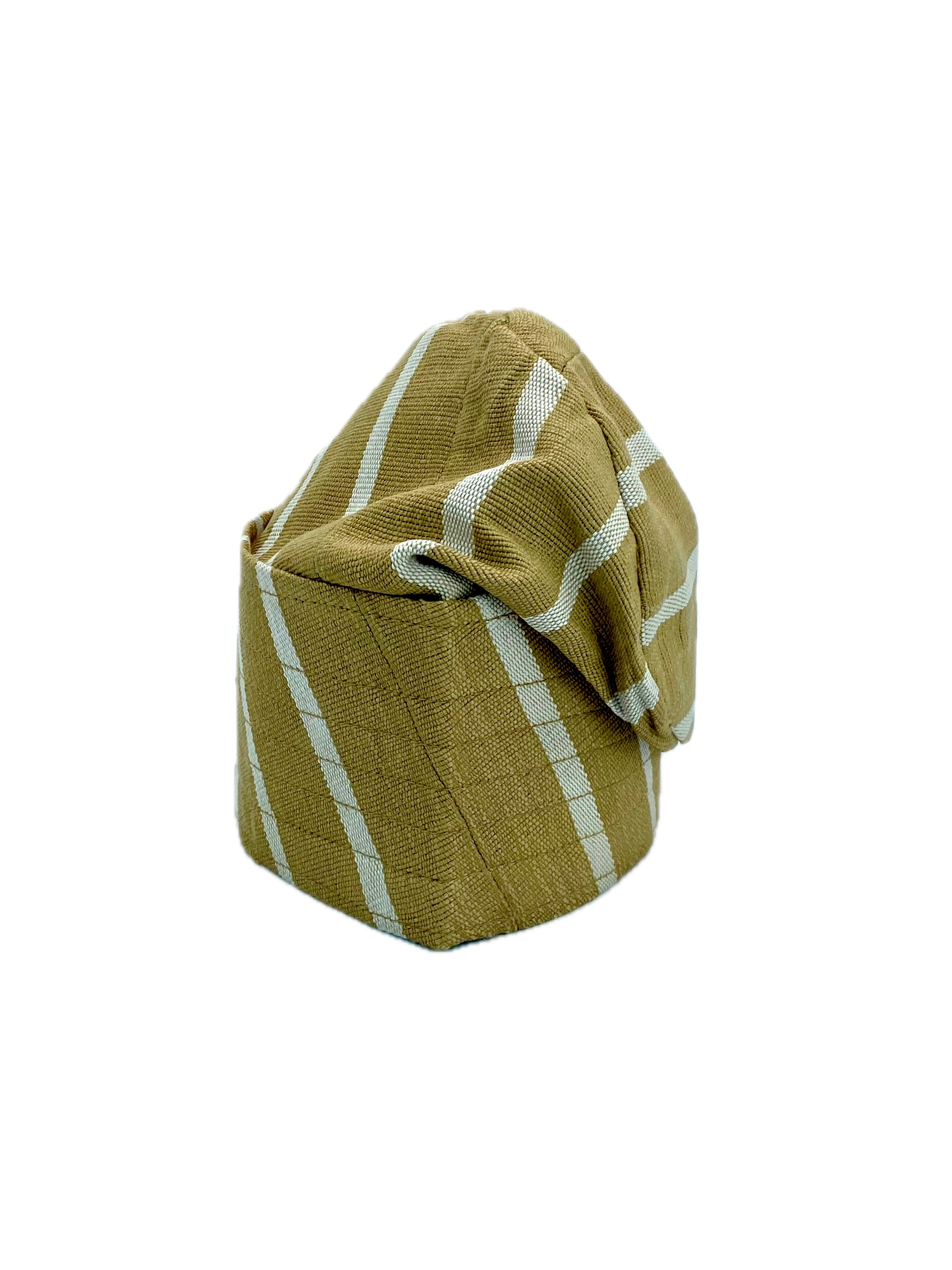 Brown & White Yoruba Fila - Multi-Stitch Base