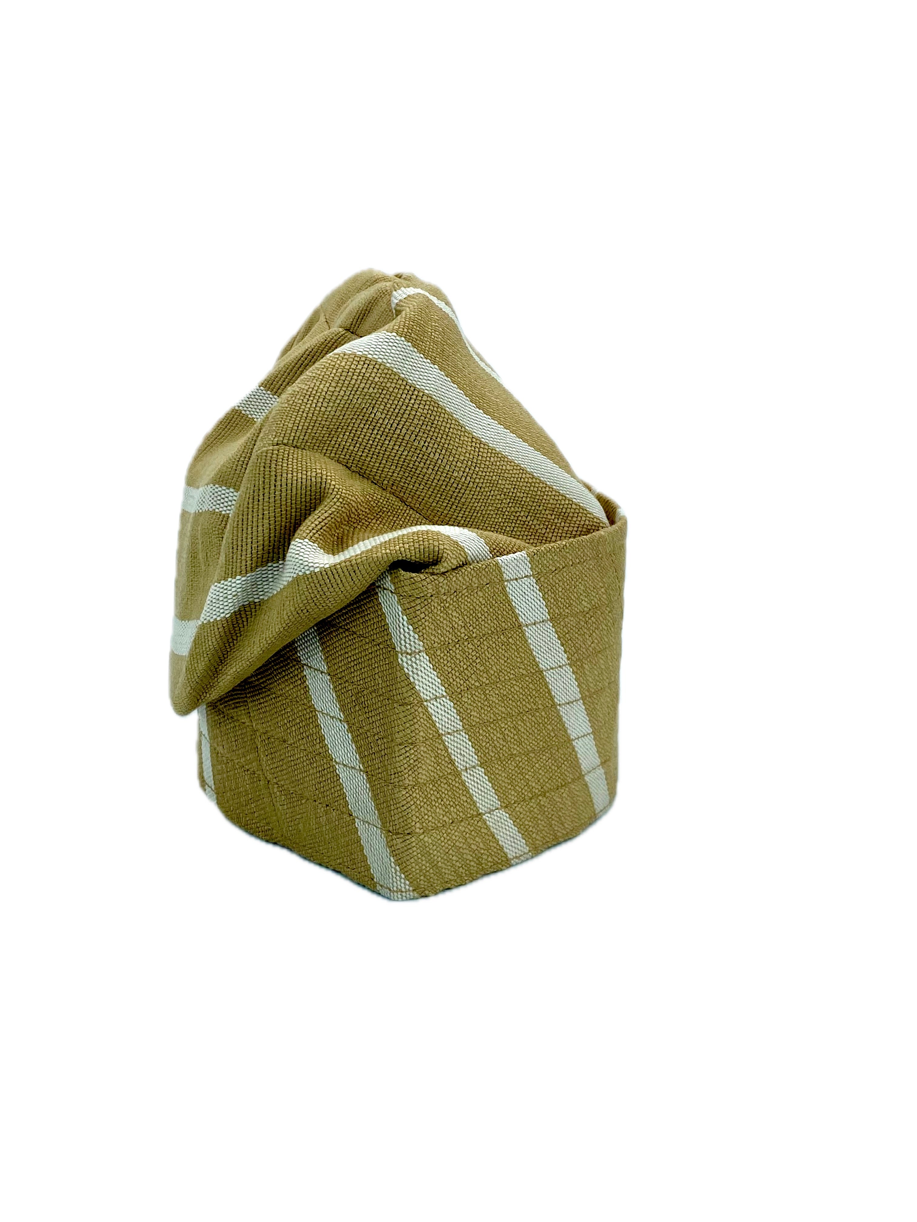 Brown & White Yoruba Fila - Multi-Stitch Base