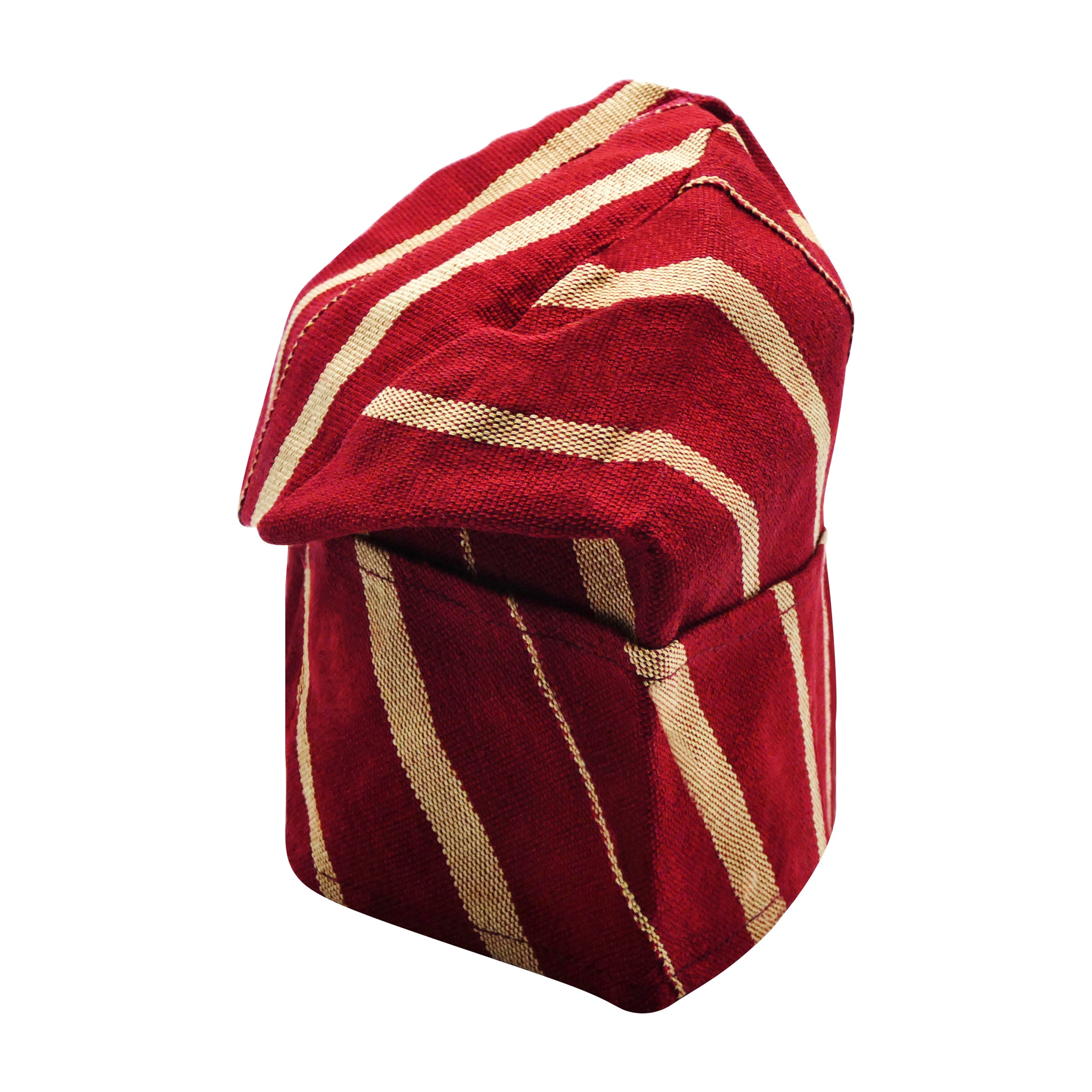 Red & Gold Yoruba Fila – Folded Base