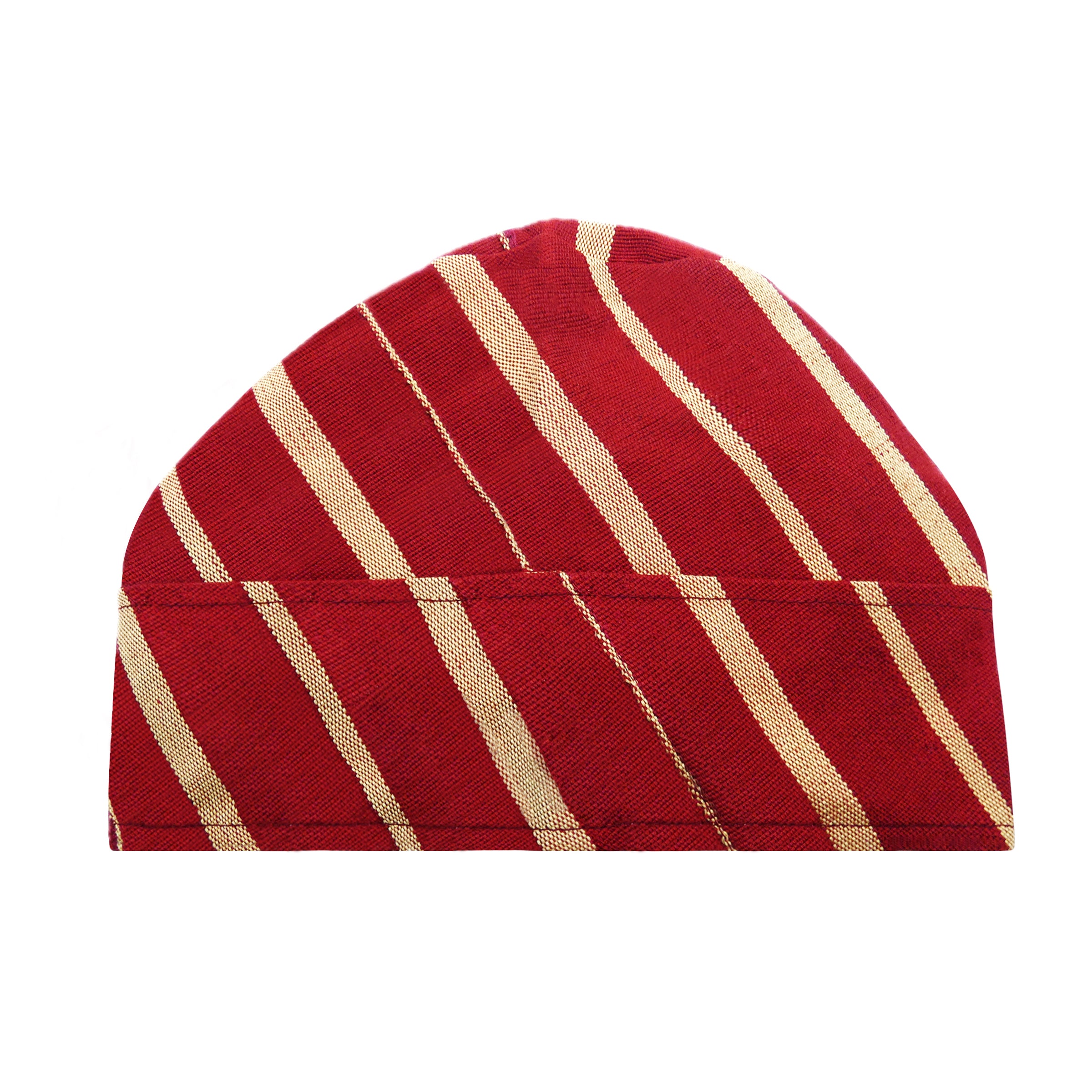 Red & Gold Yoruba Fila – Folded Base