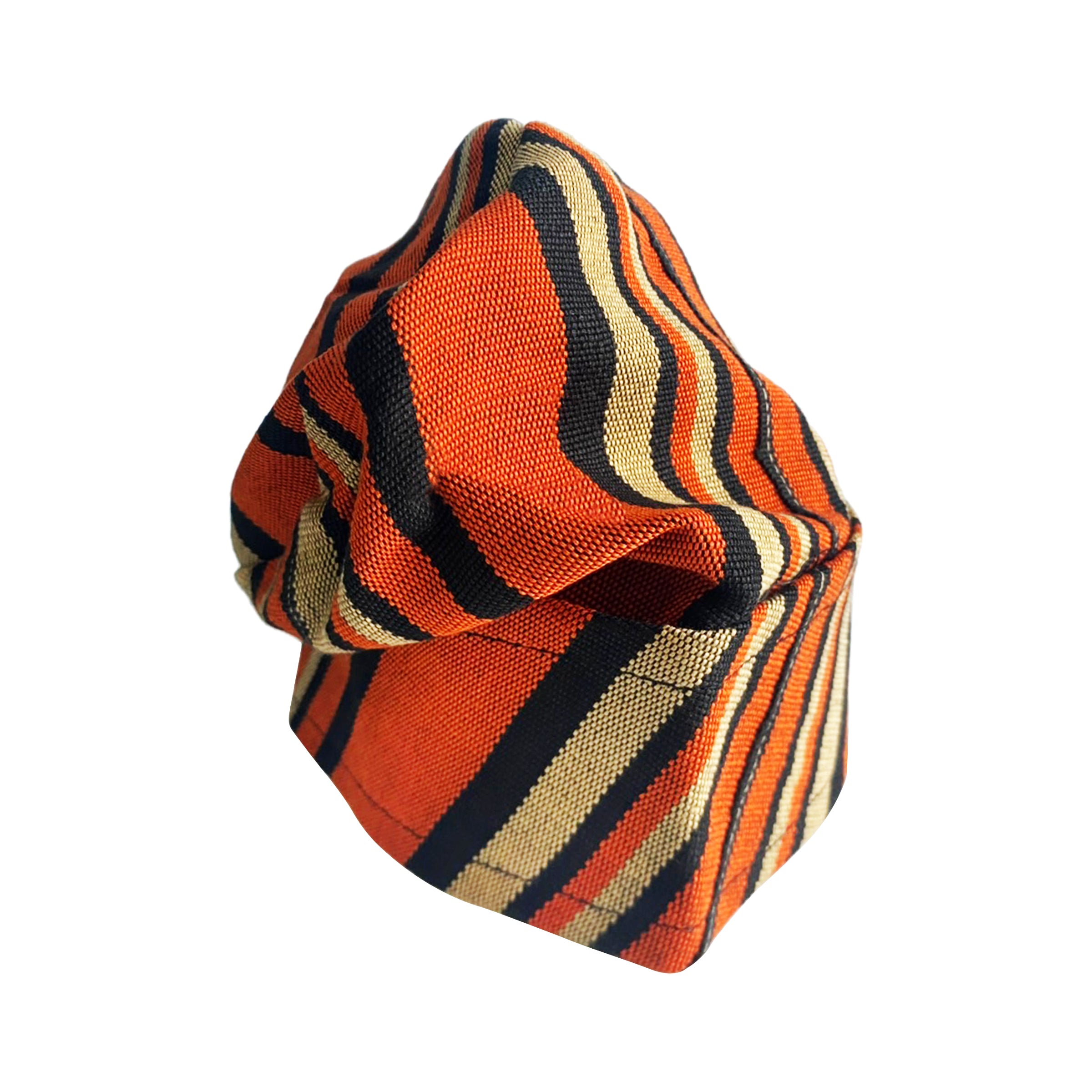 Orange & Black Yoruba Fila – Folded Base