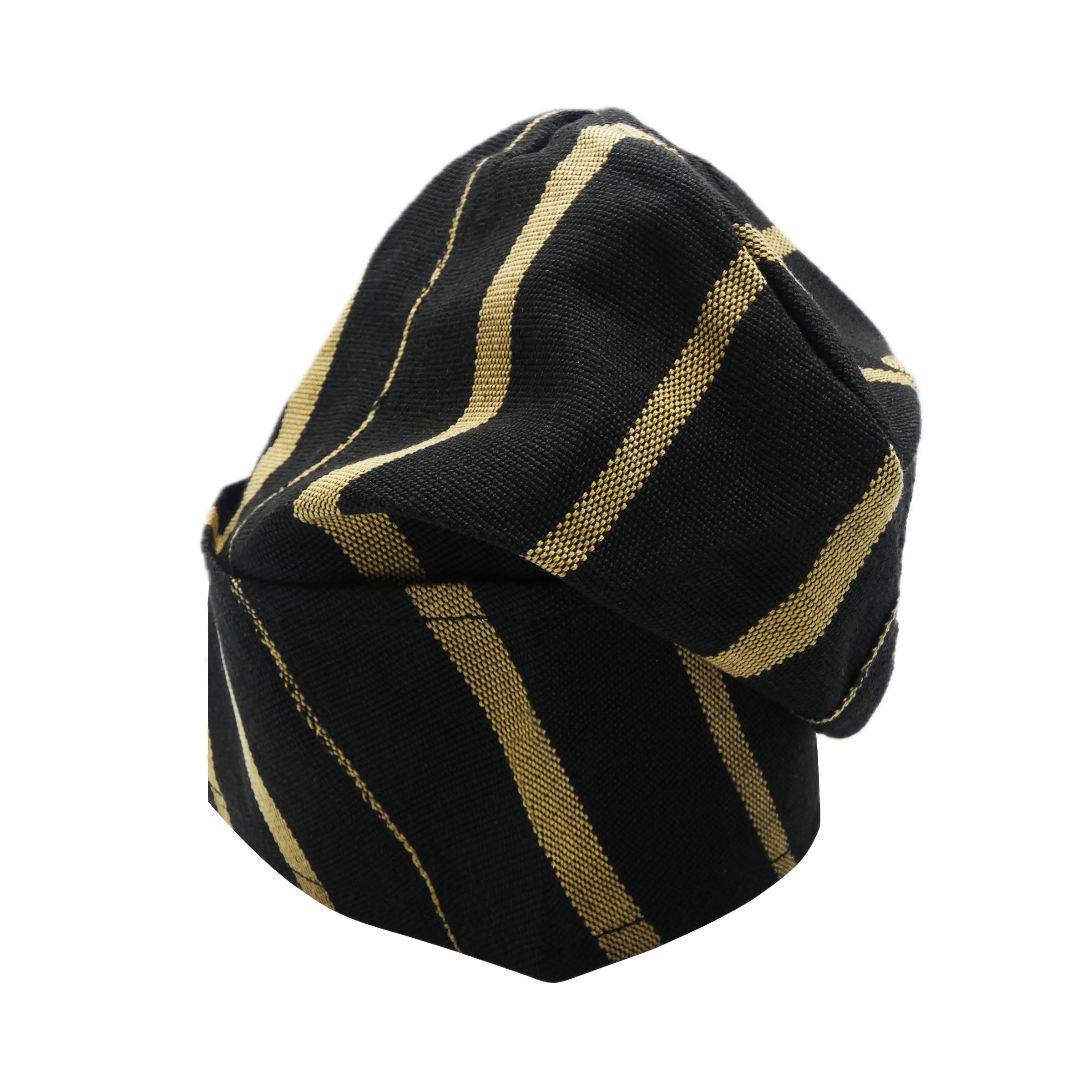 Black & Gold Yoruba Fila – Folded Base