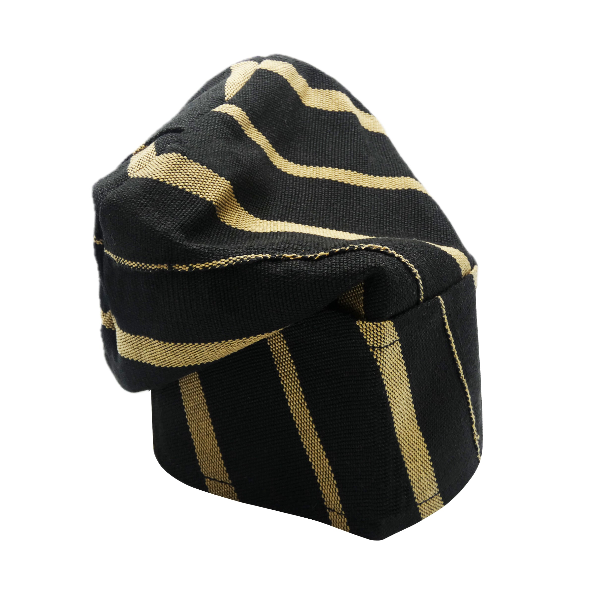 Black & Gold Yoruba Fila – Folded Base