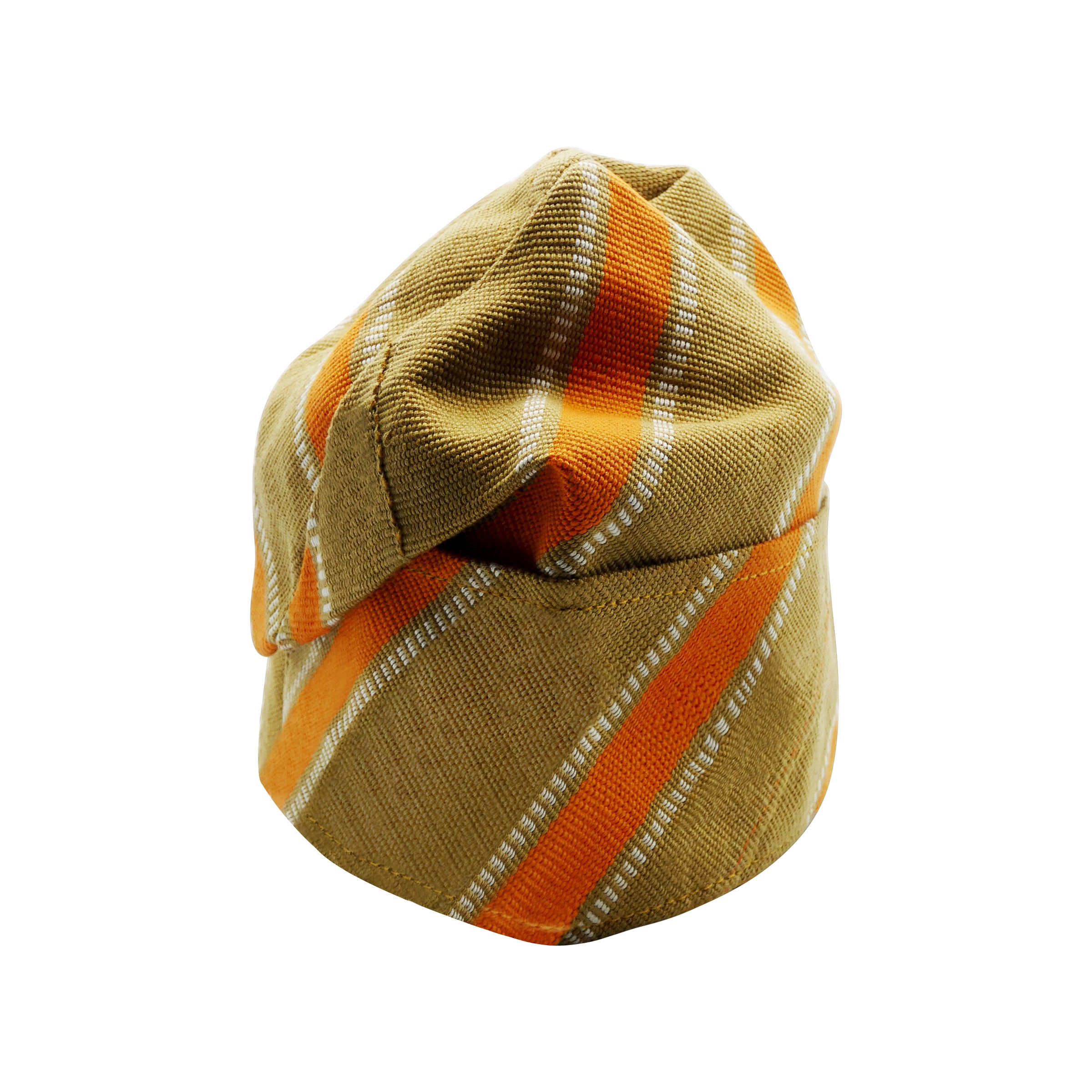 Brown & Orange Yoruba Fila – Folded Base