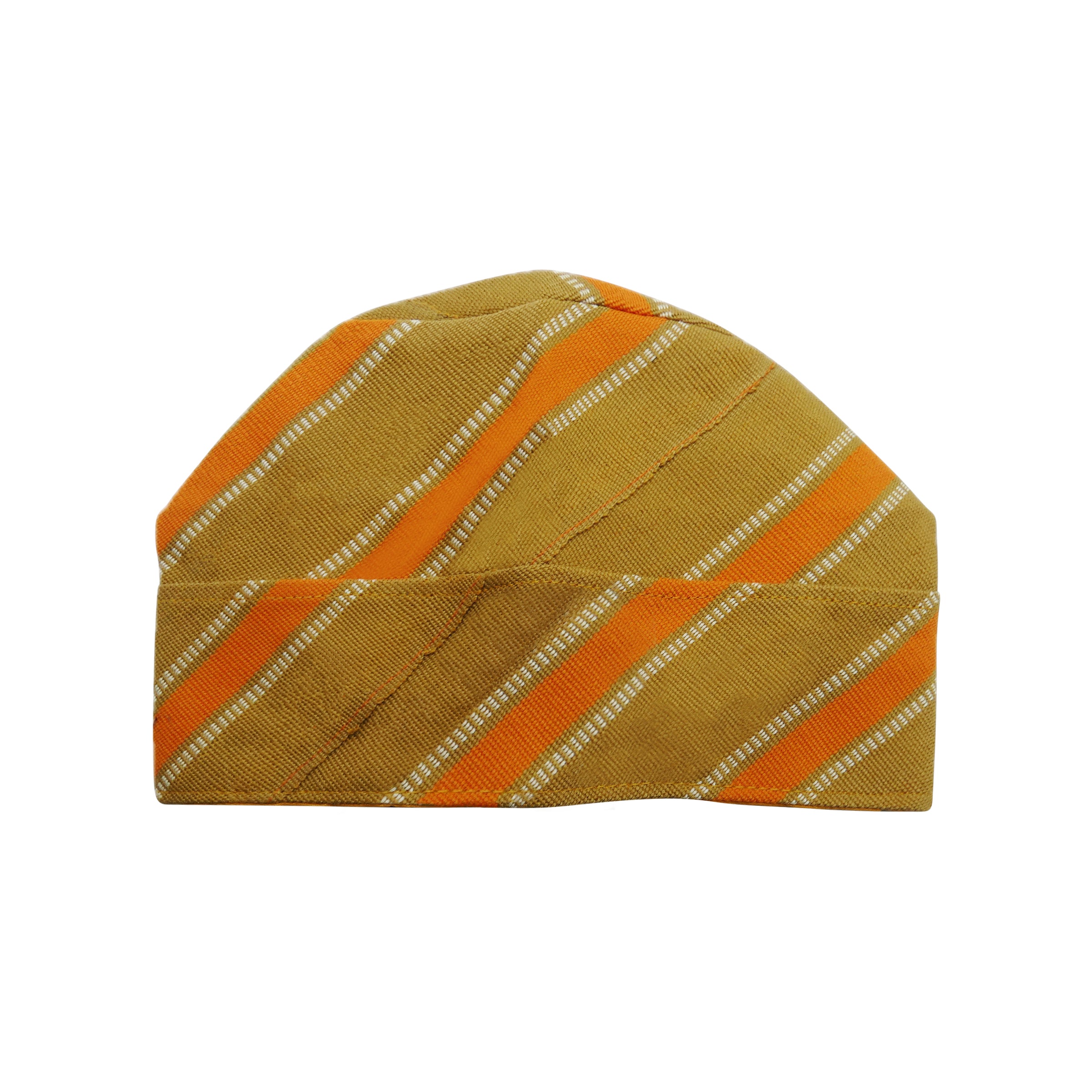 Brown & Orange Yoruba Fila – Folded Base