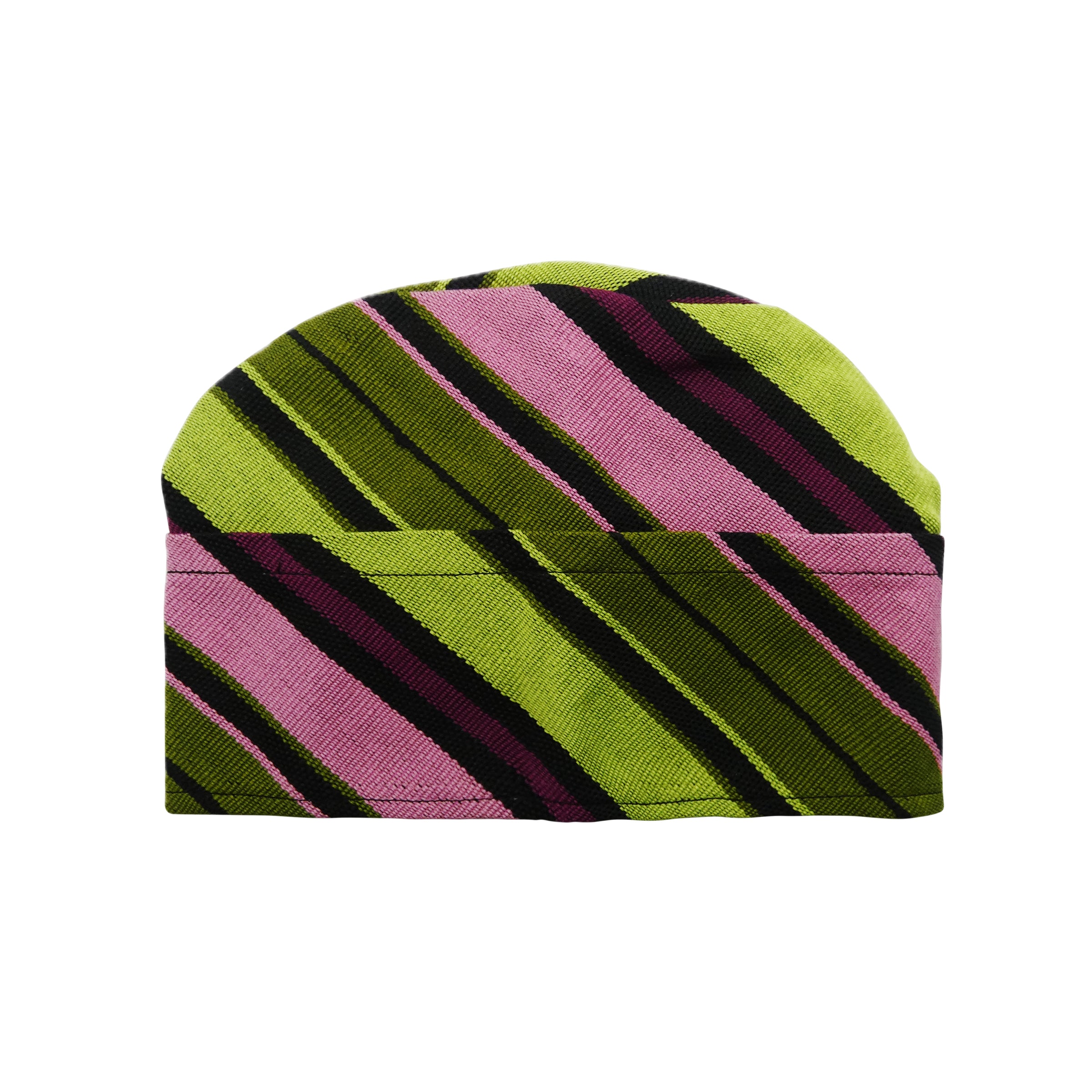 Green & Pink Yoruba Fila – Folded Base