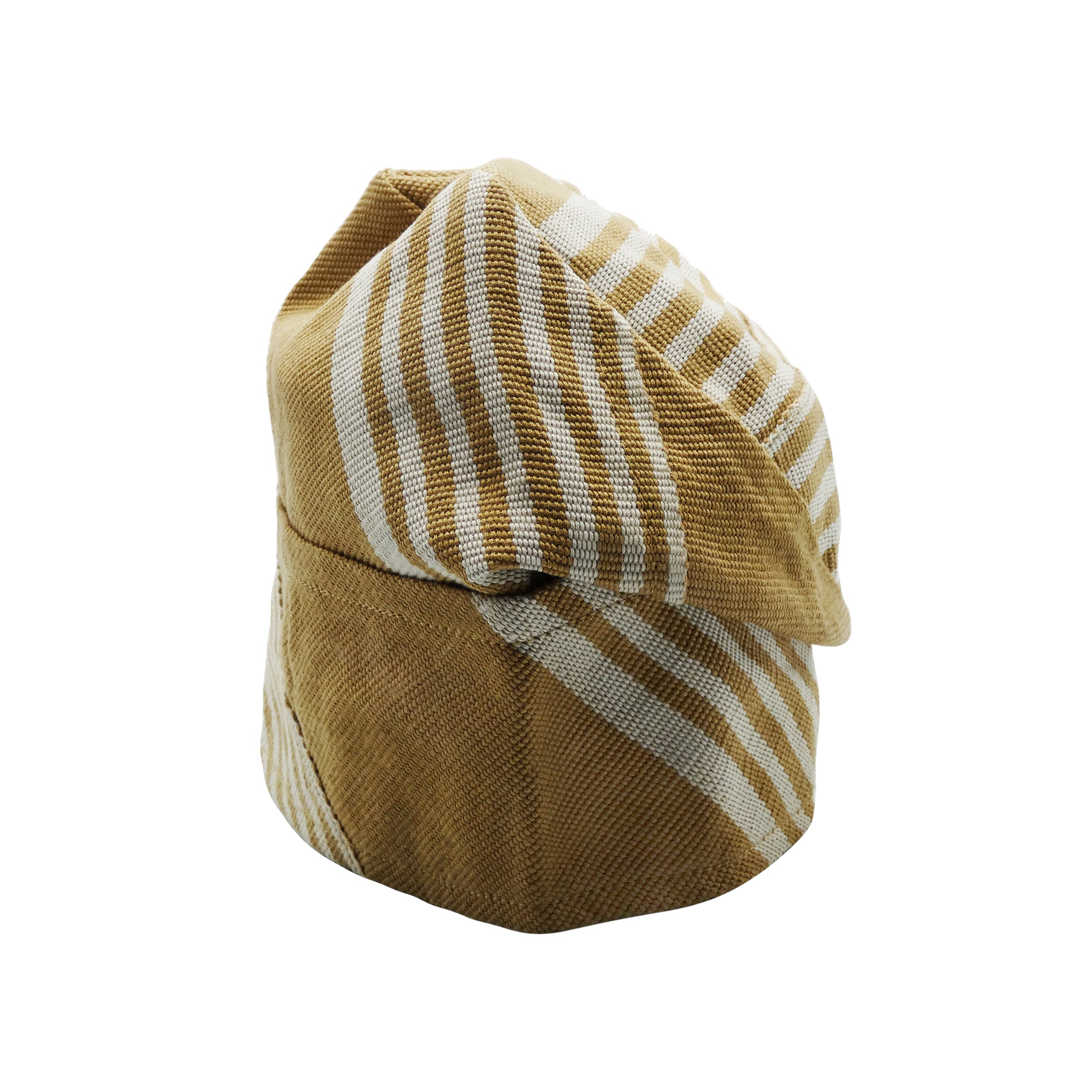 Beige & White Yoruba Fila – Folded Base