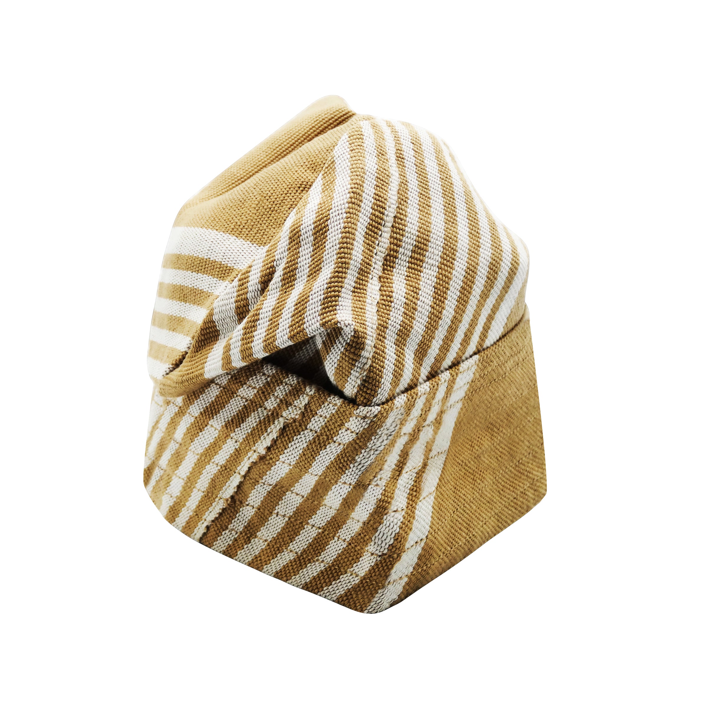 White & Beige Yoruba Fila – Multi-Stitch Base