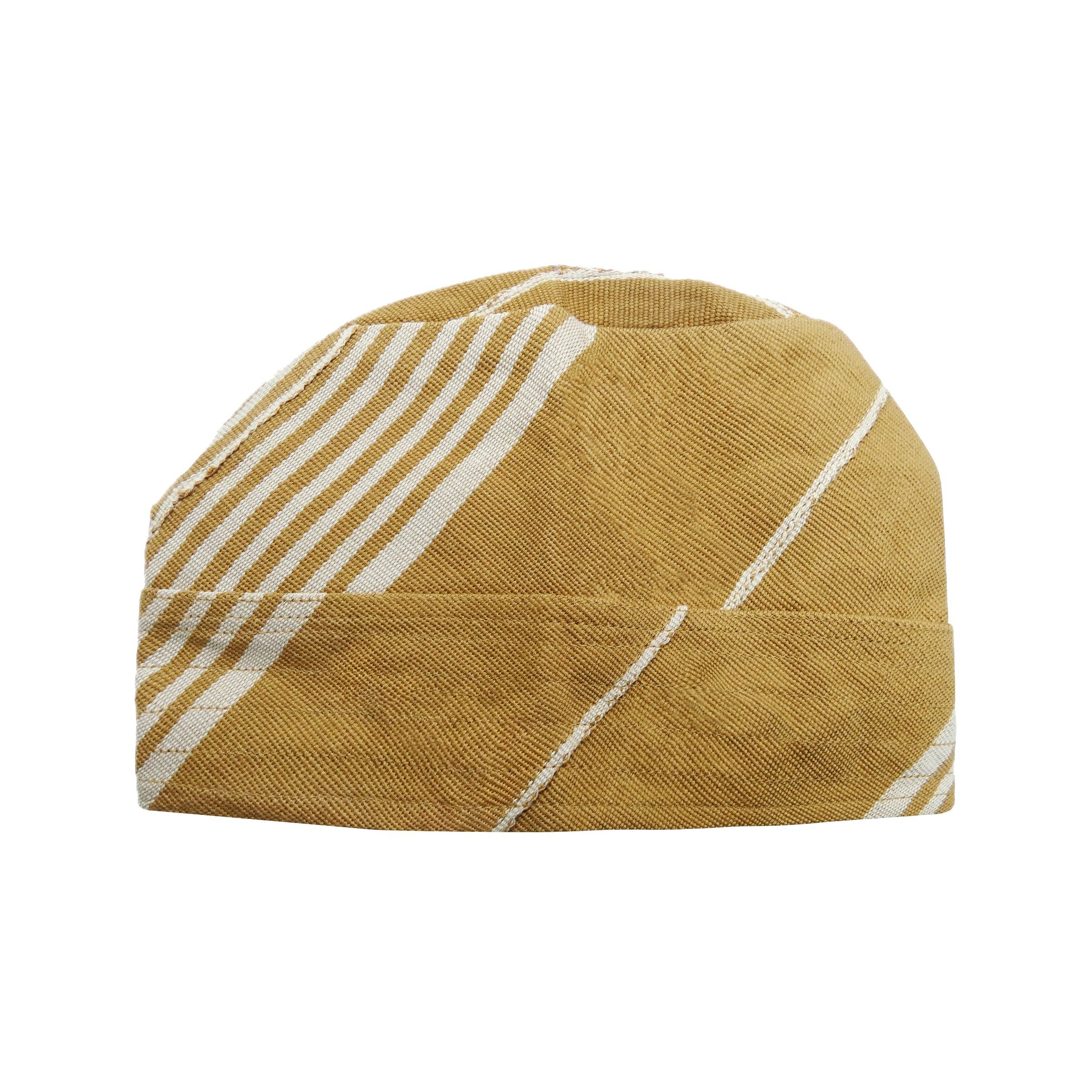 White & Beige Yoruba Fila – Multi-Stitch Base