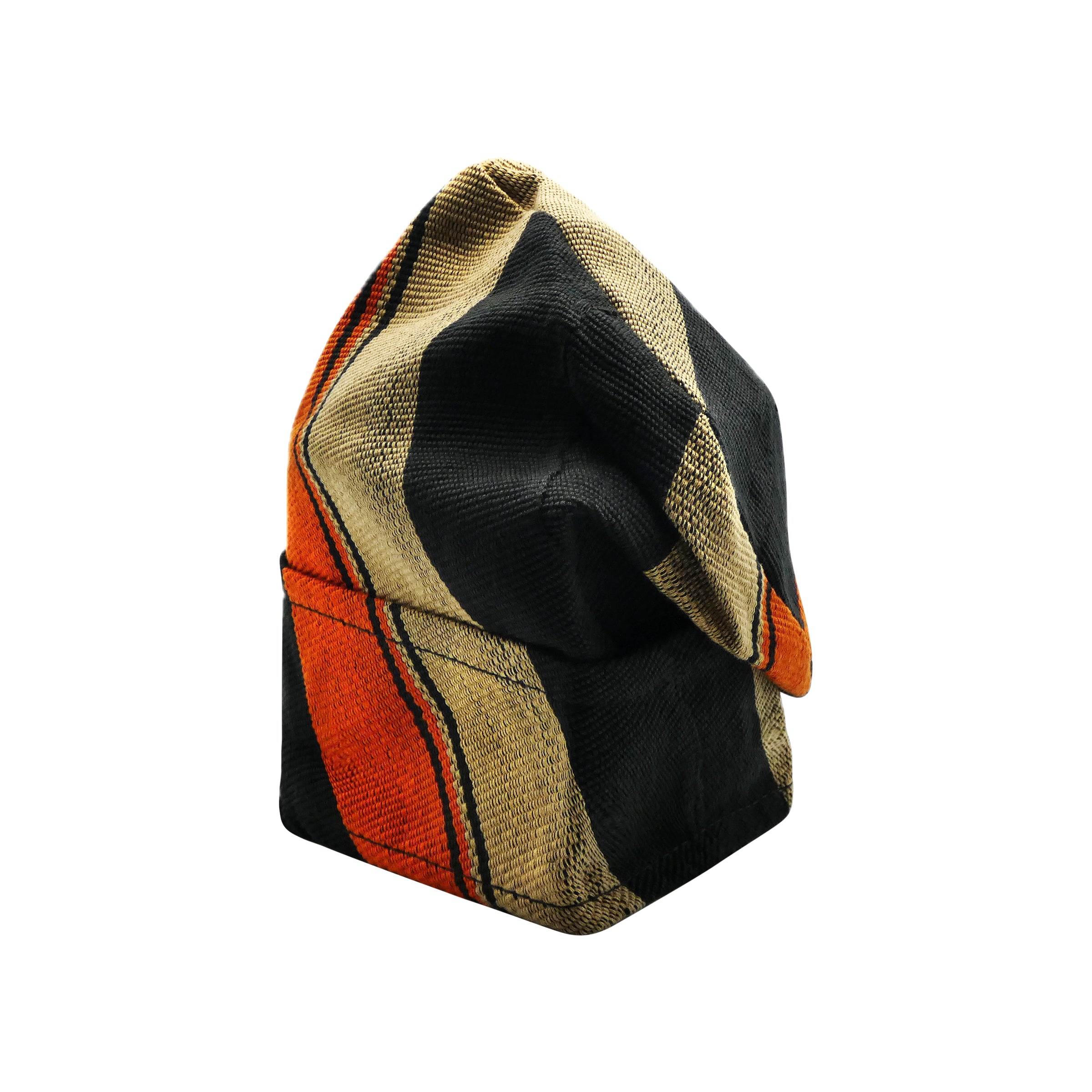 Black & Orange Yoruba Fila – Folded Base