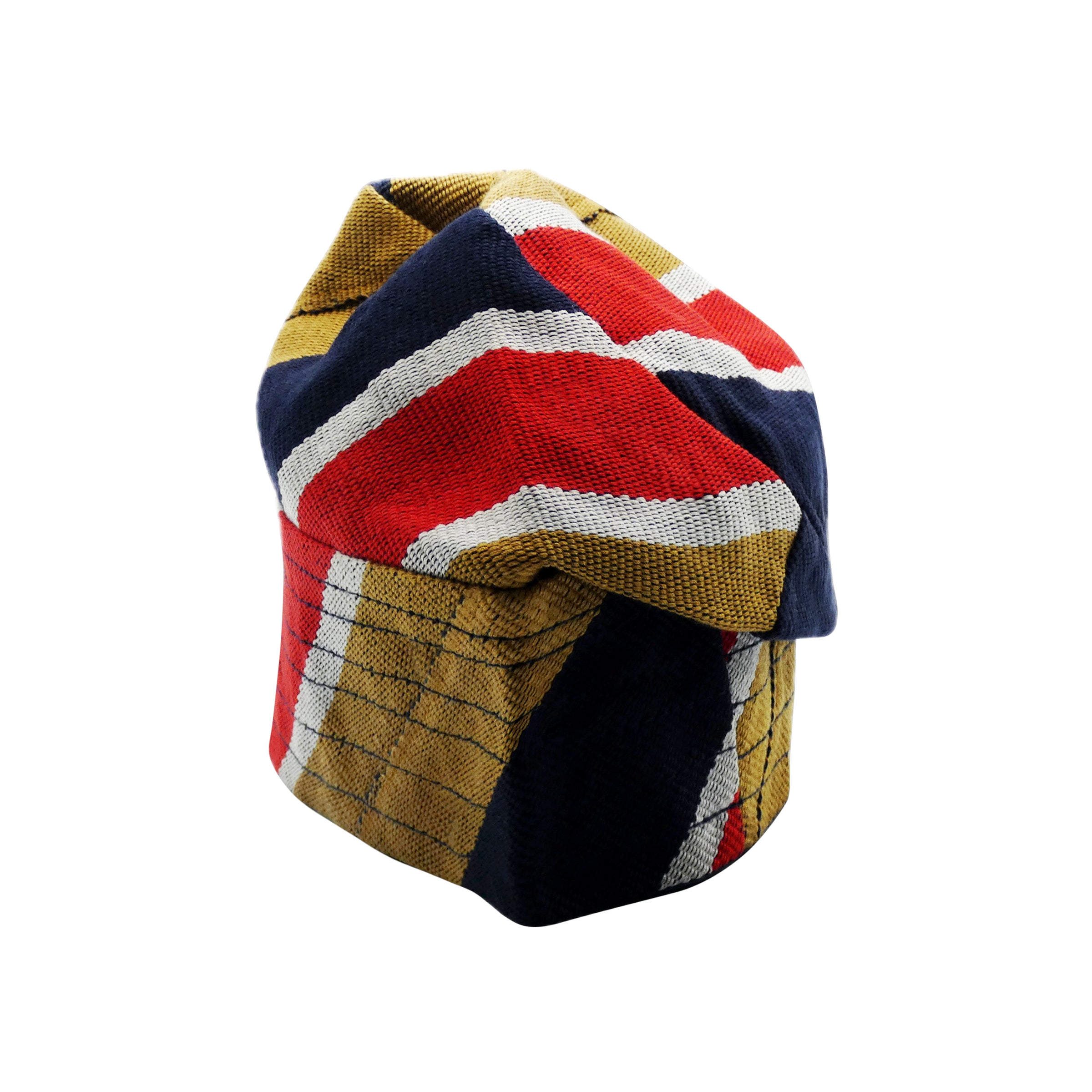 Navy Red Yoruba Fila – Multi-Stitch Base