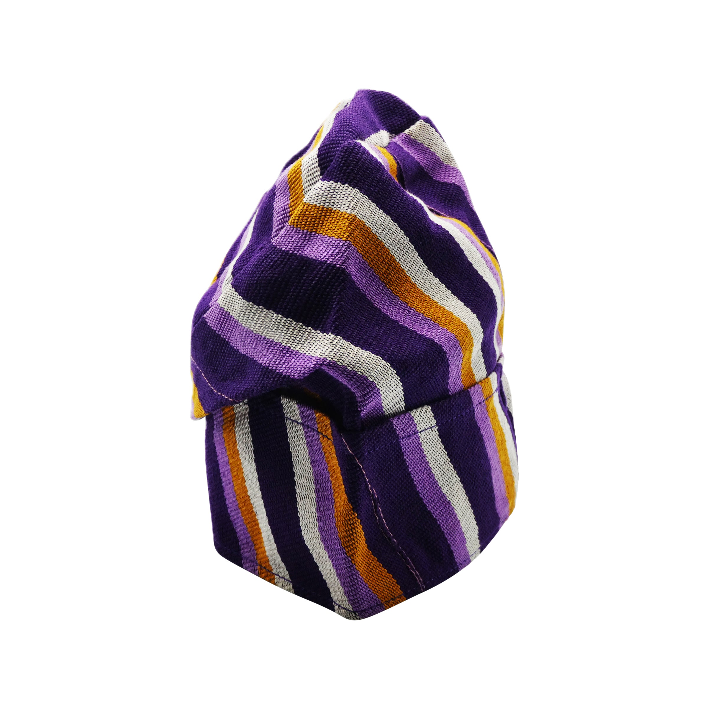Purple & Gold Yoruba Fila – Folded Base