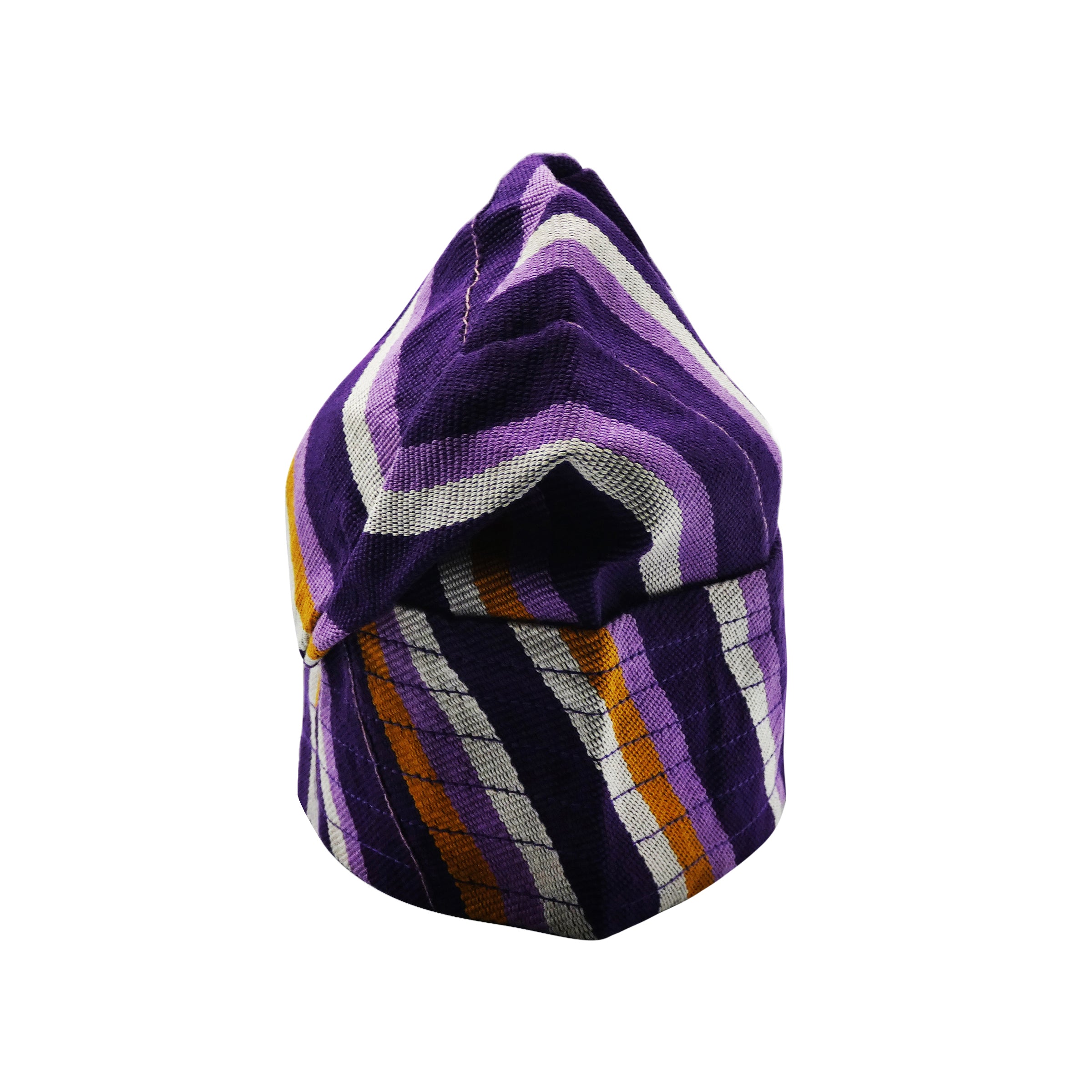 Purple Gold Yoruba Fila – Multi-Stitch Base