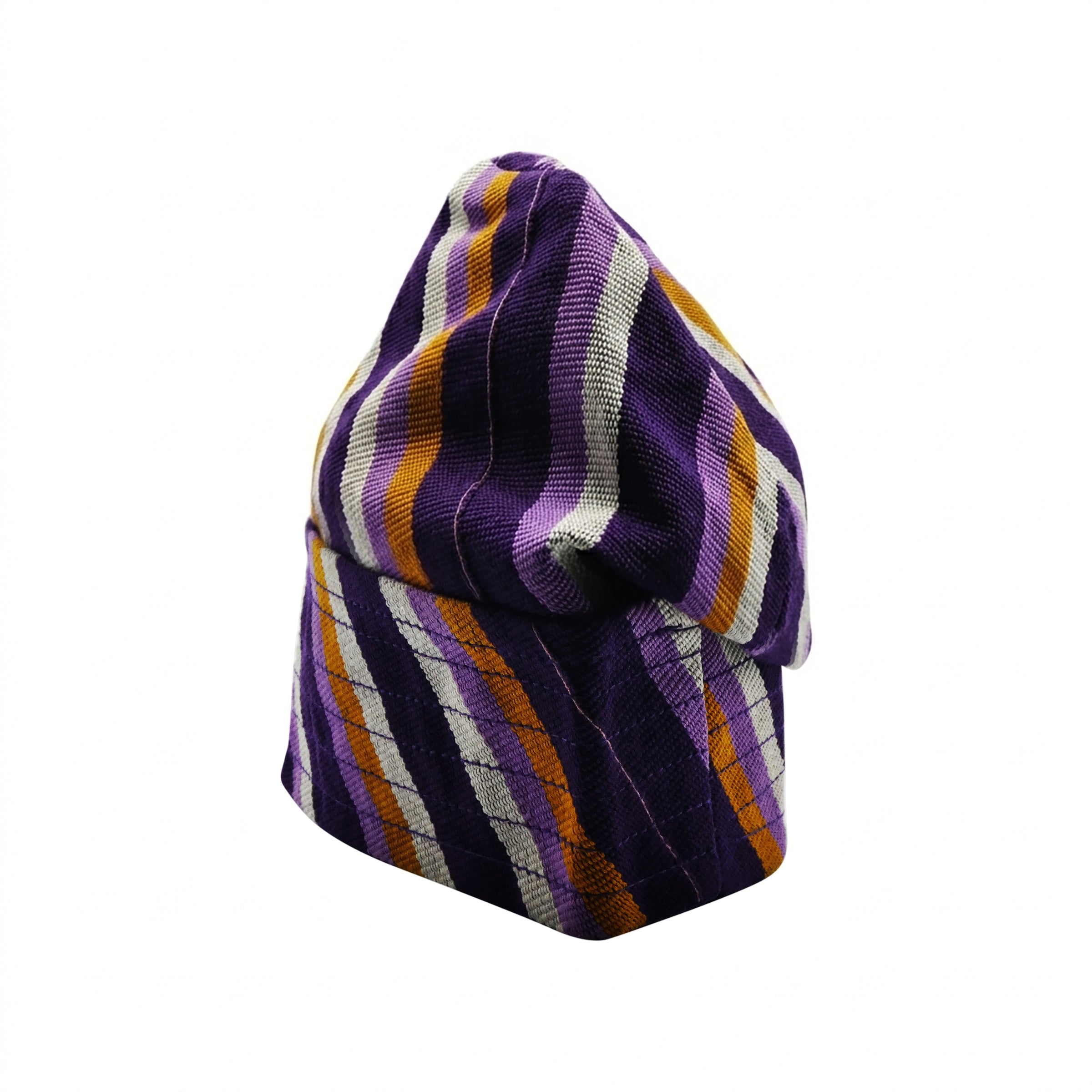 Purple Gold Yoruba Fila – Multi-Stitch Base