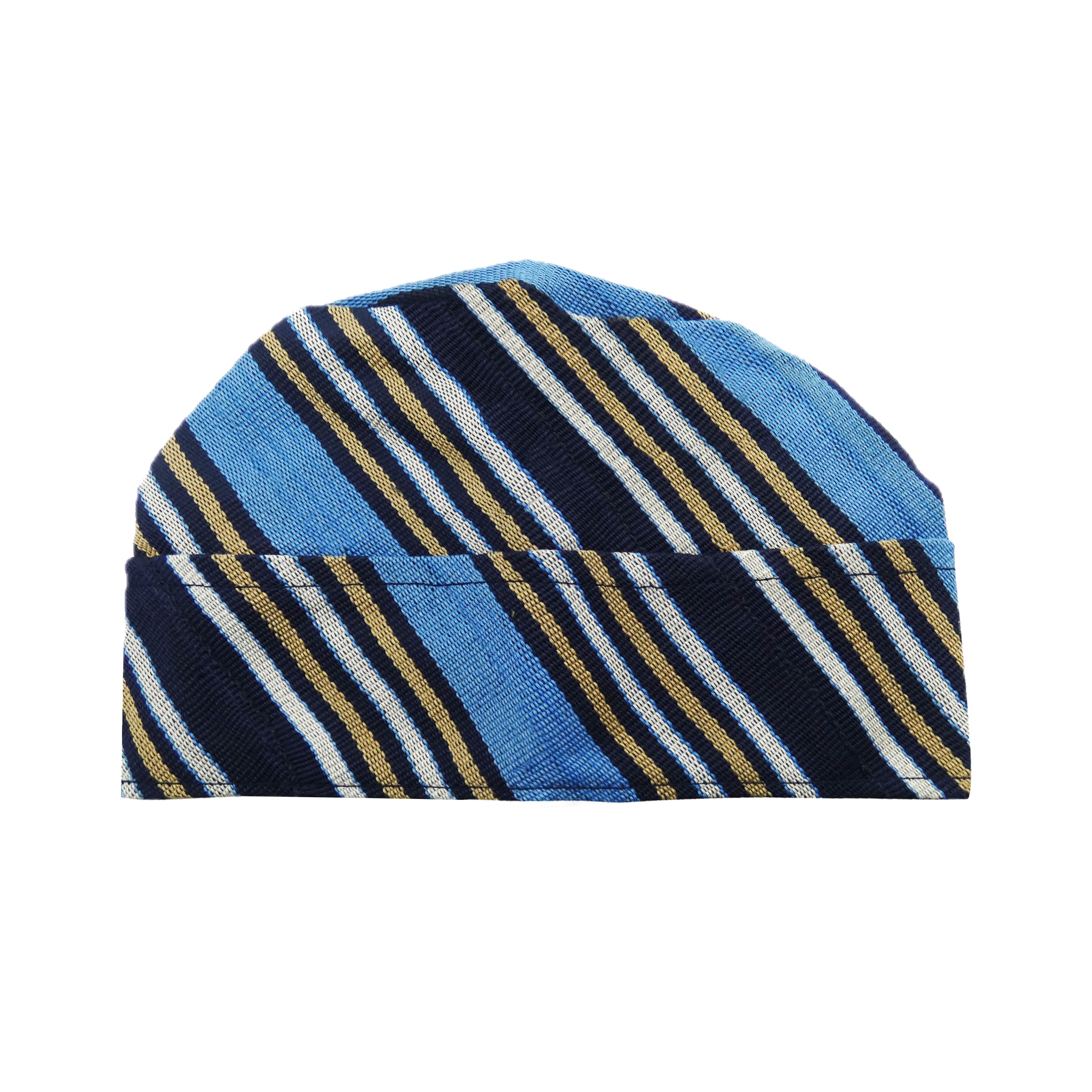 Blue & Navy Yoruba Fila – Folded Base