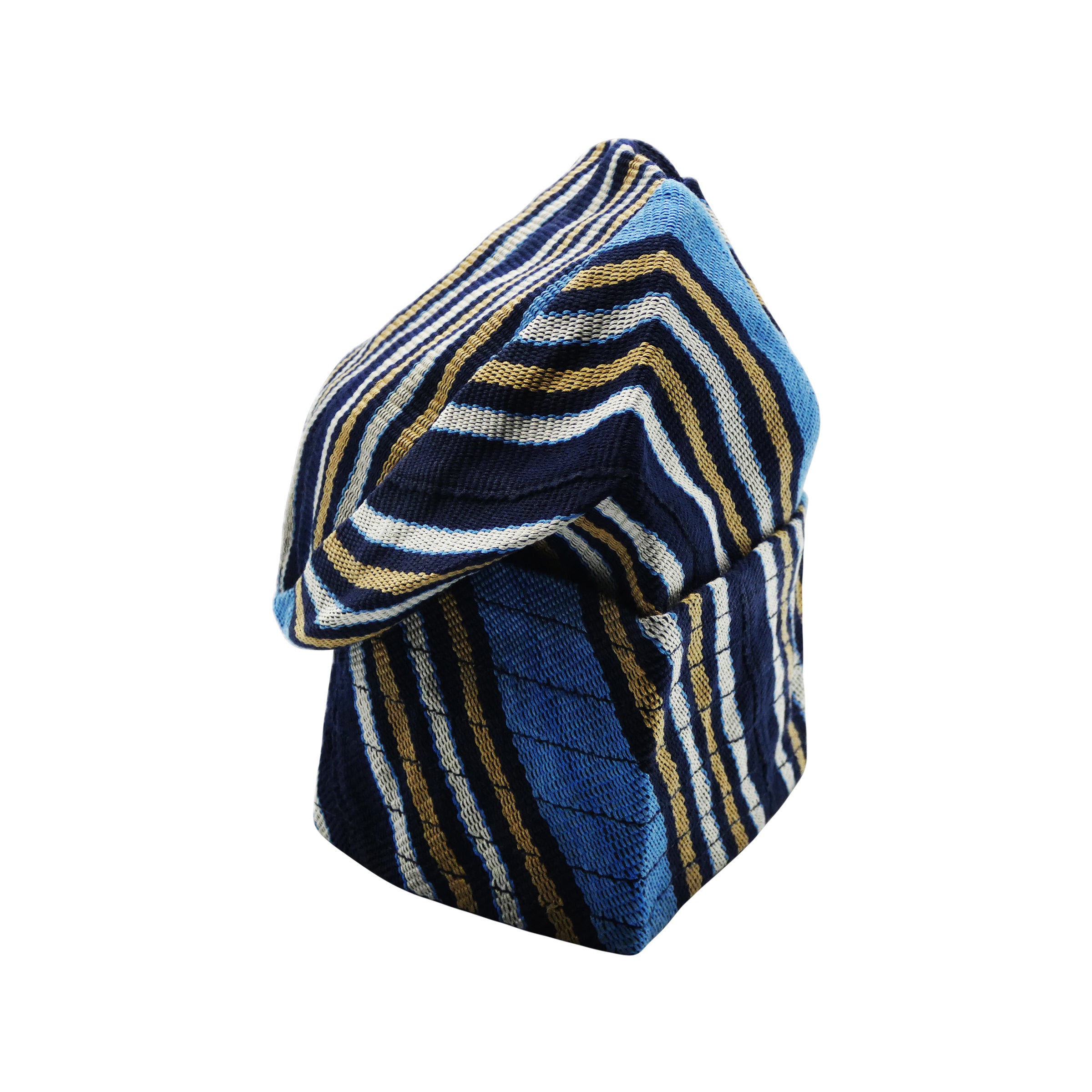 Blue & Navy Yoruba Fila – Multi-Stitch Base