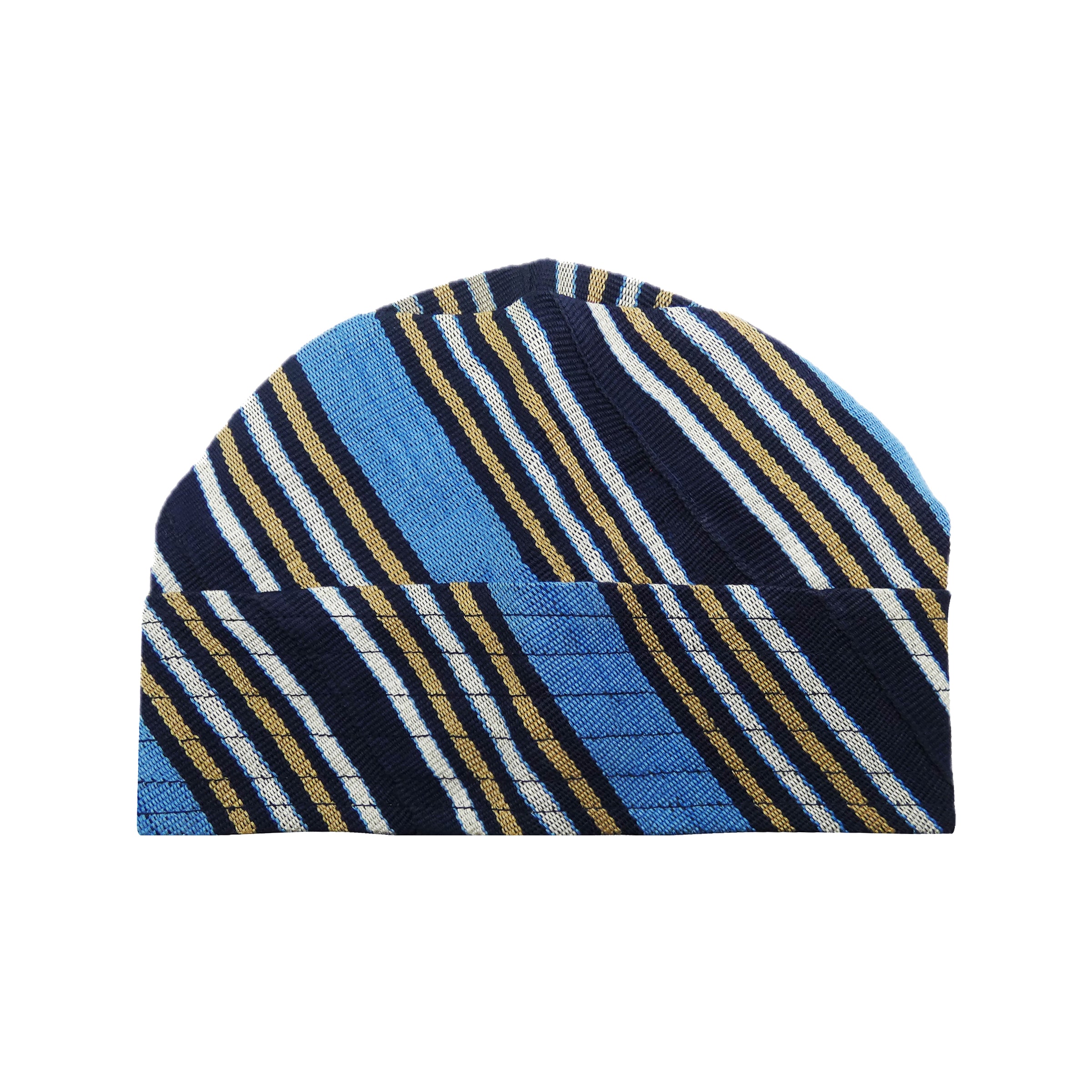Blue & Navy Yoruba Fila – Multi-Stitch Base