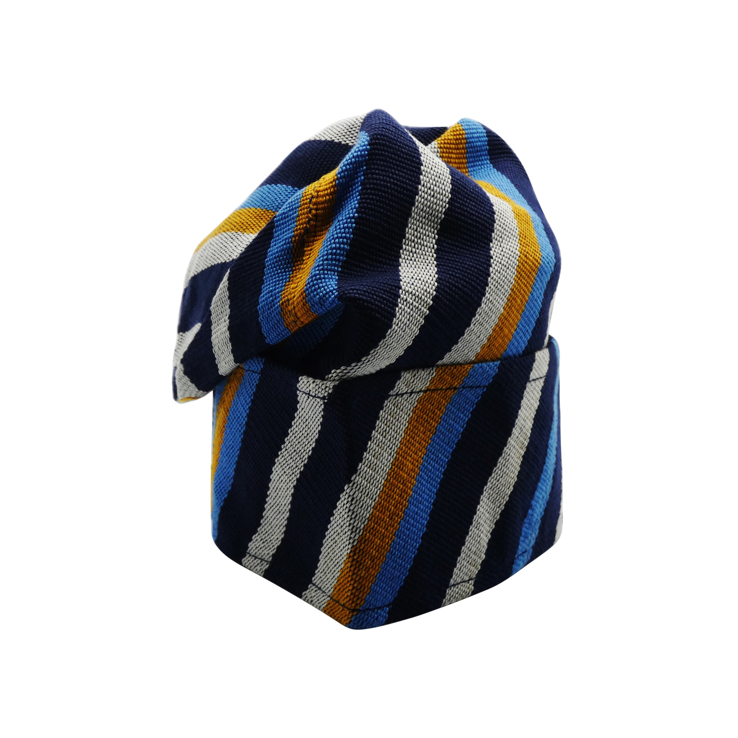 Navy & Blue Yoruba Fila – Folded Base