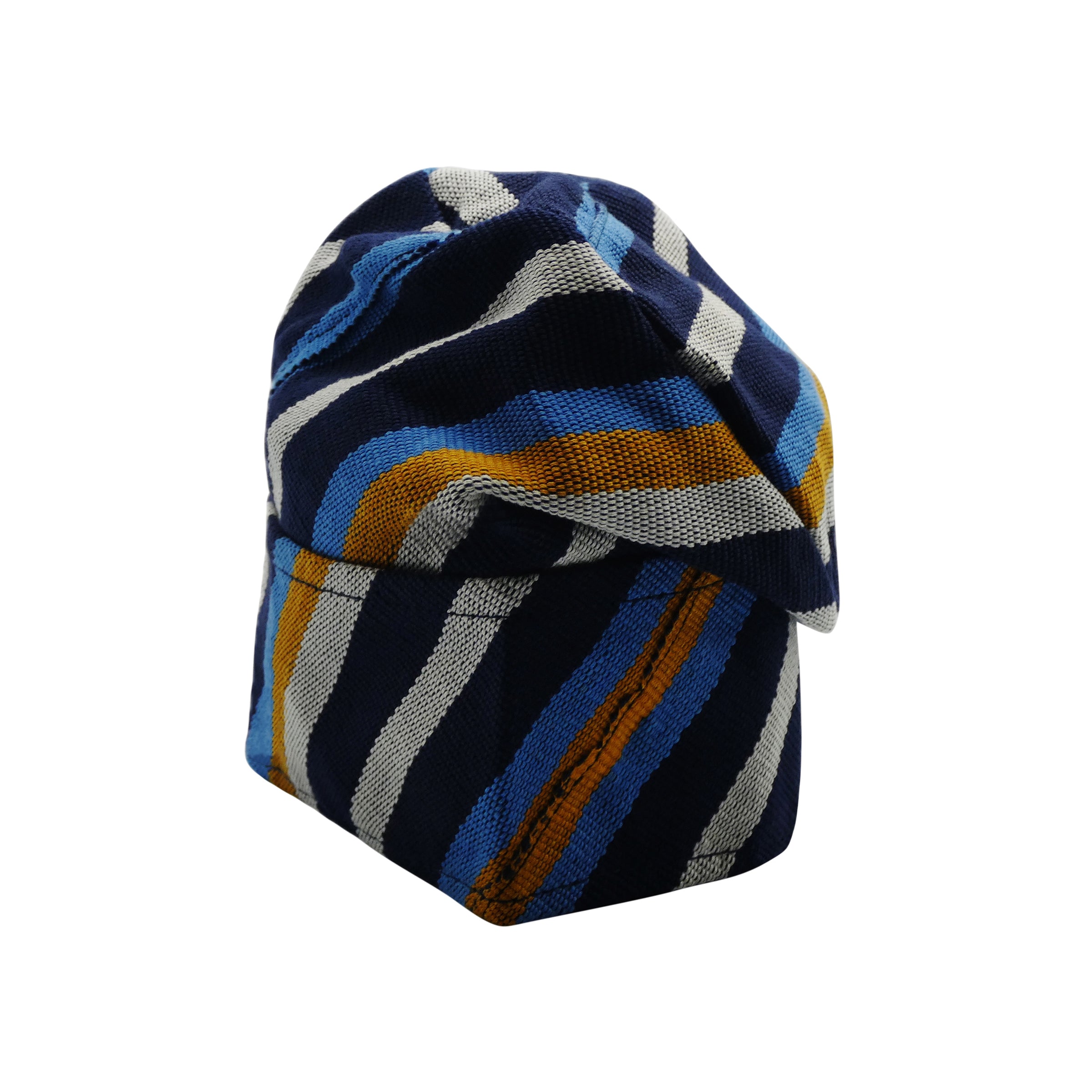 Navy & Blue Yoruba Fila – Folded Base