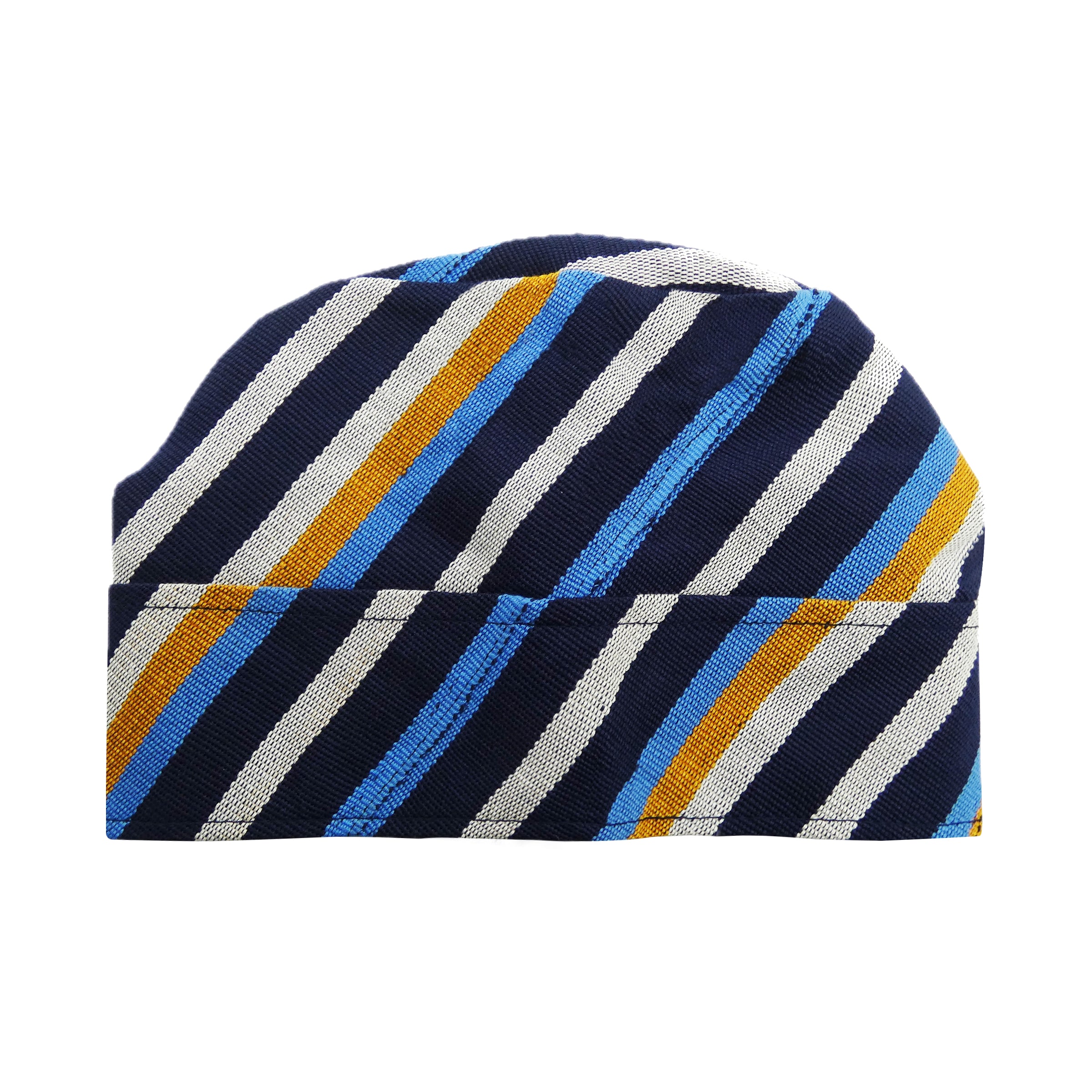 Navy & Blue Yoruba Fila – Folded Base