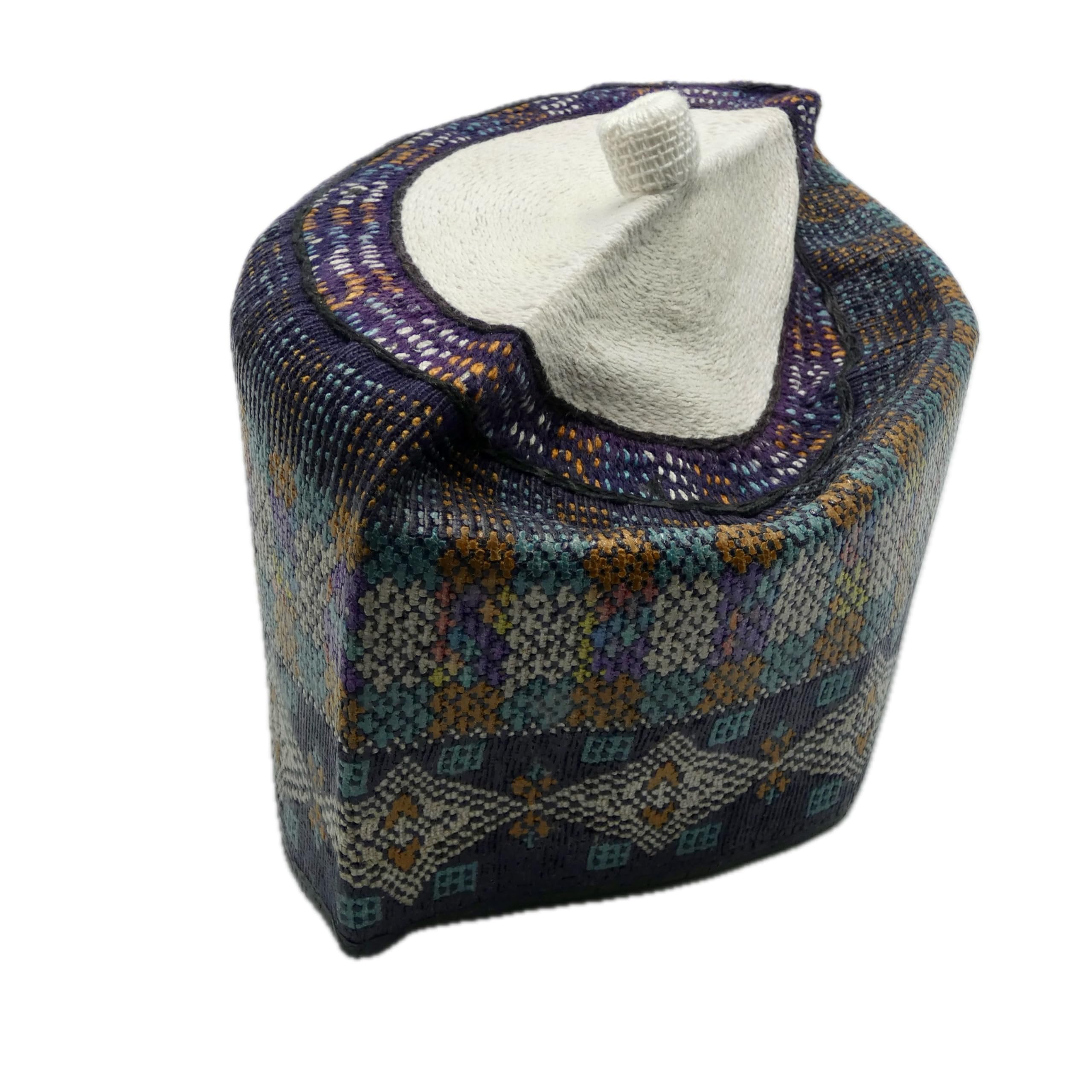 Multicolour Diamond Hausa Hula Cap 019