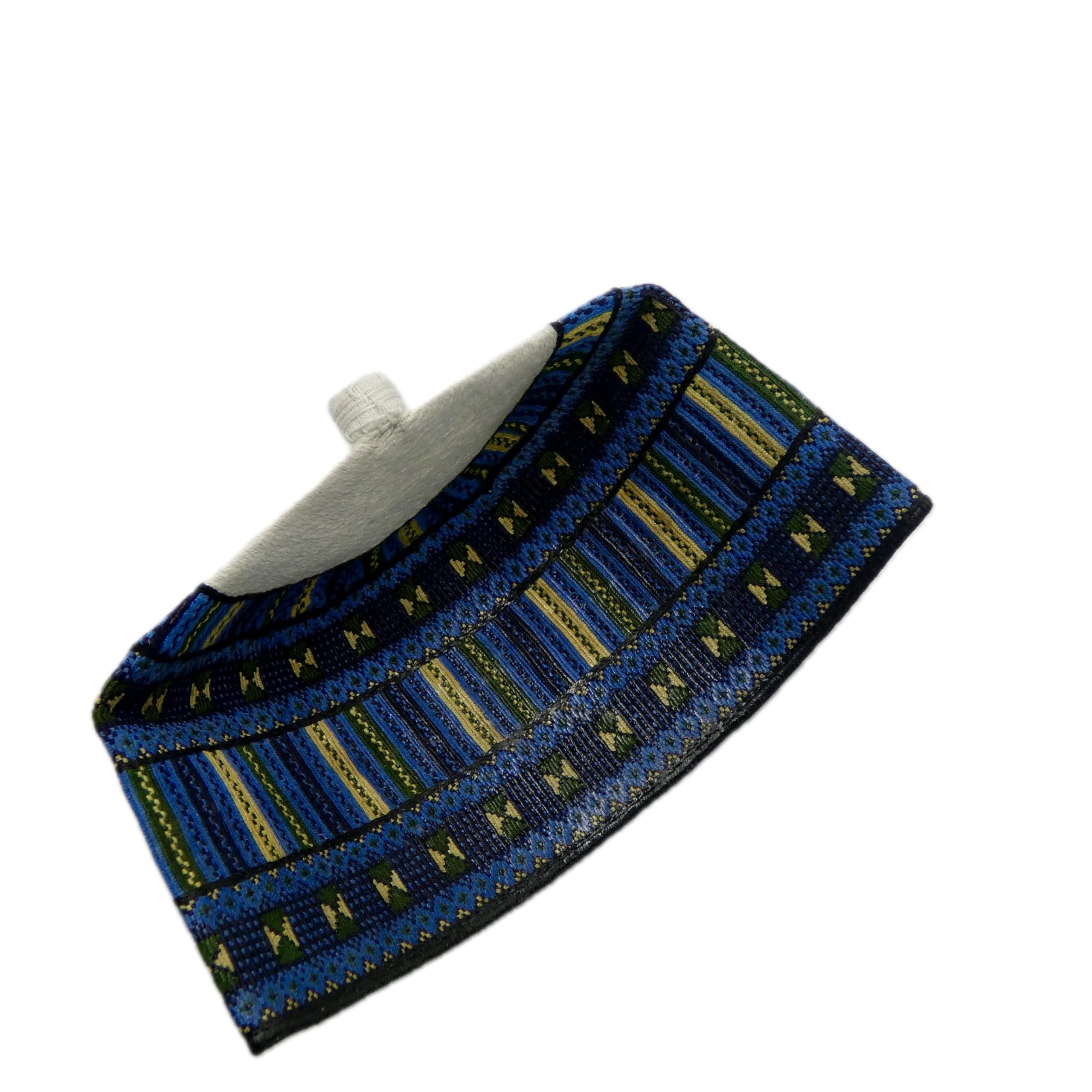 Blue & Green Hausa Hula Cap 001