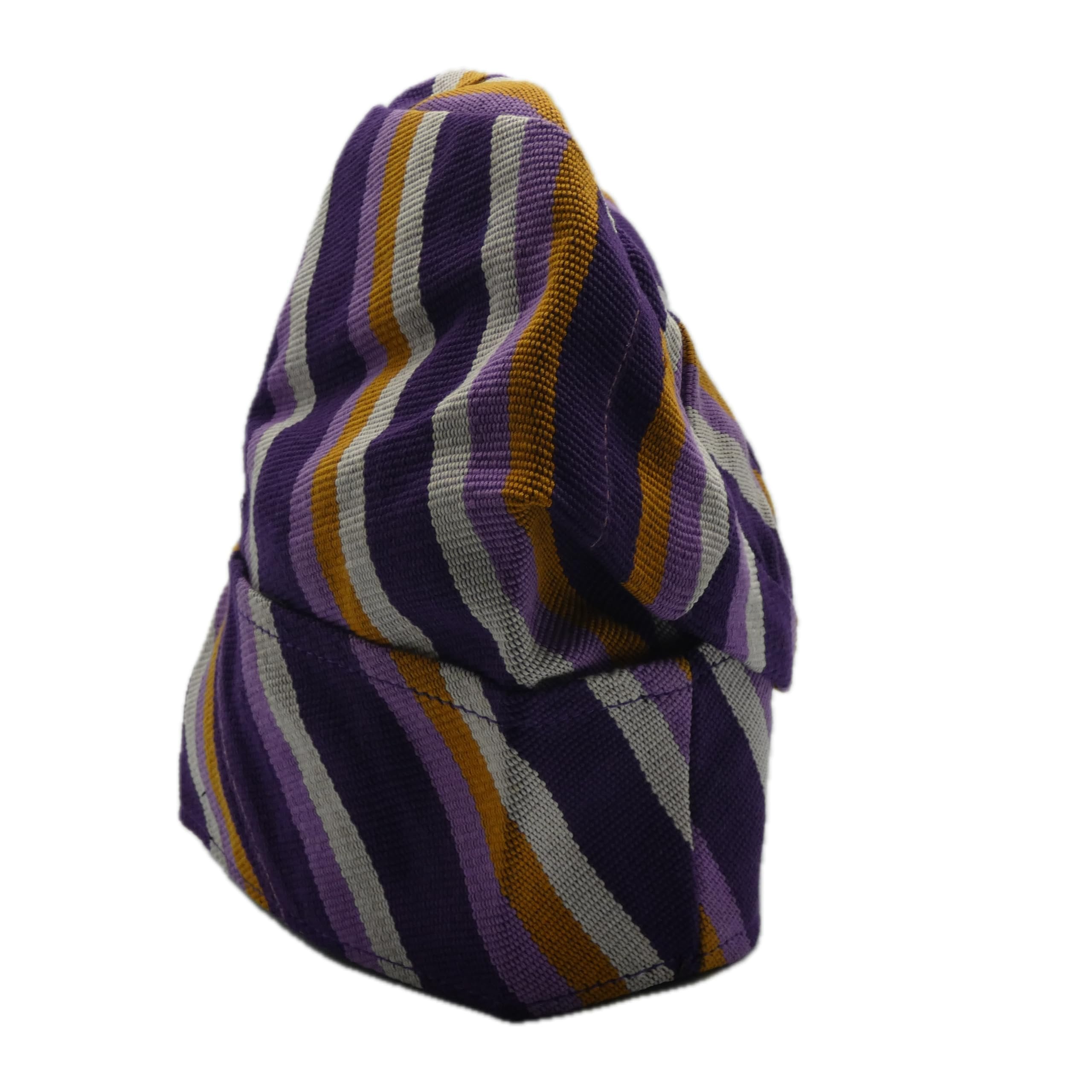 Purple & Gold Yoruba Fila – Folded Base