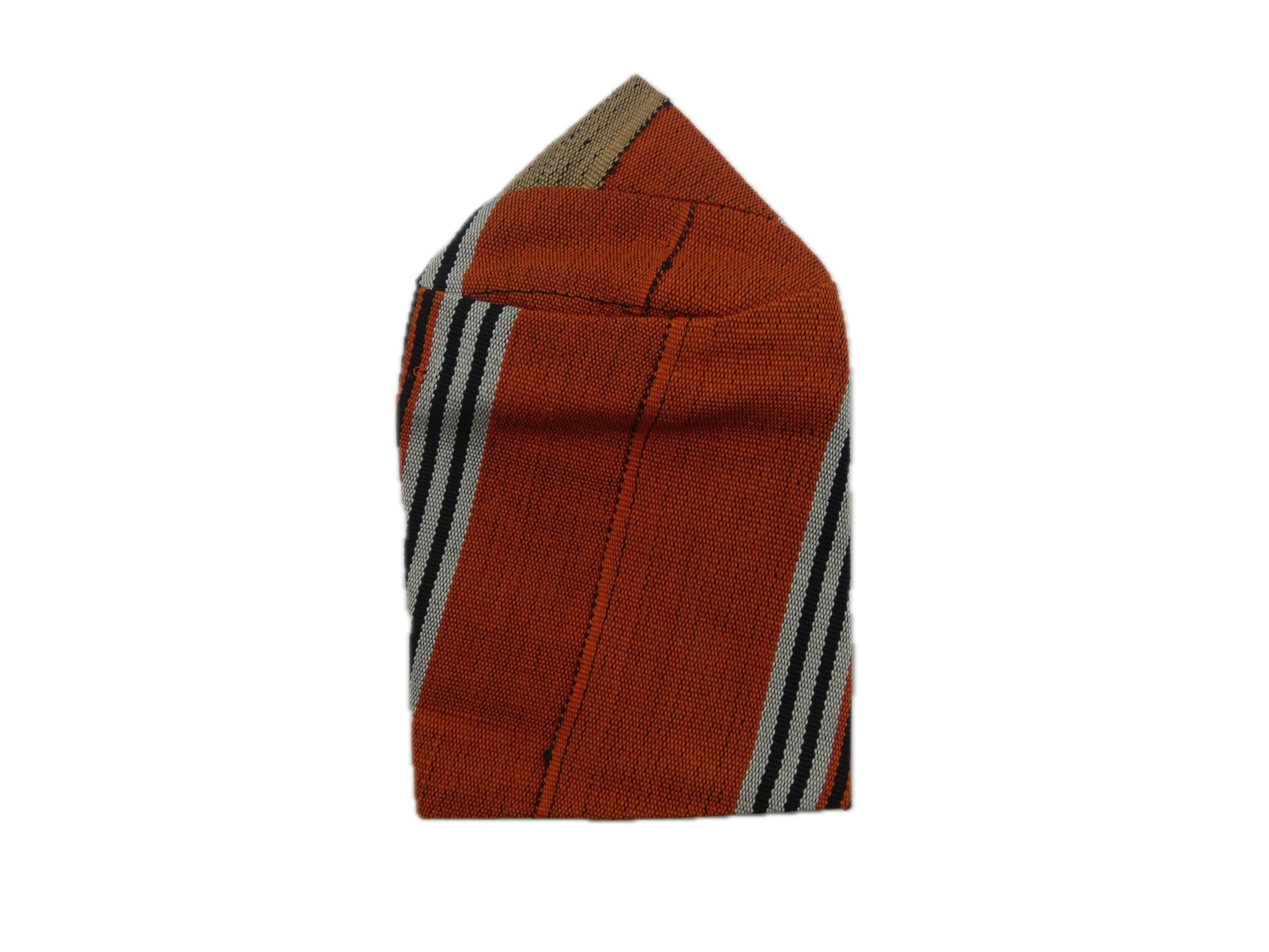 Brown & Orange Yoruba Fila — Plain Base