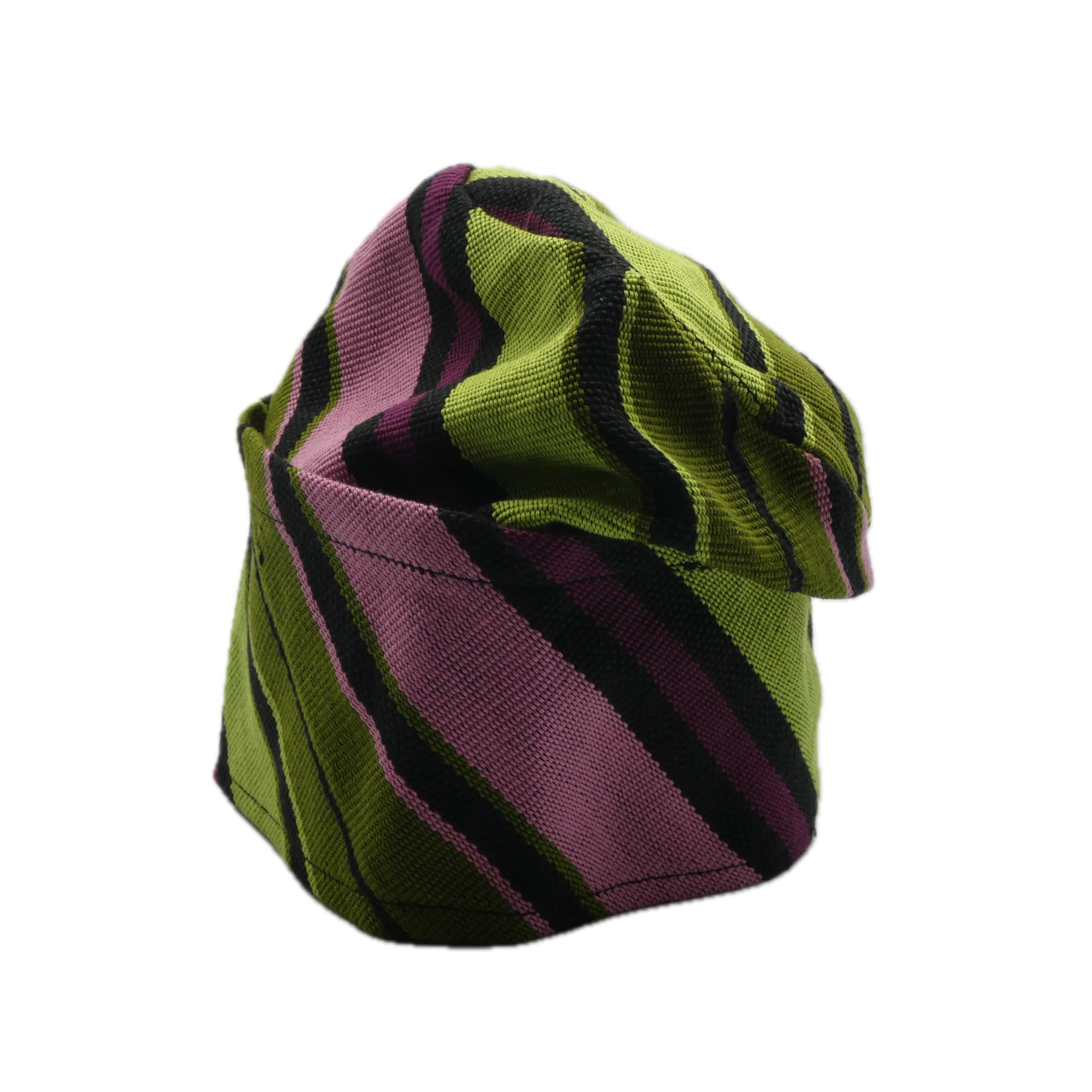 Green & Pink Yoruba Fila – Folded Base